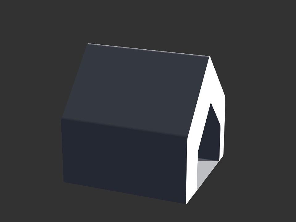 dog house Low-poly 3D model_38