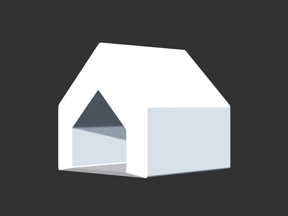 dog house Low-poly 3D model_34