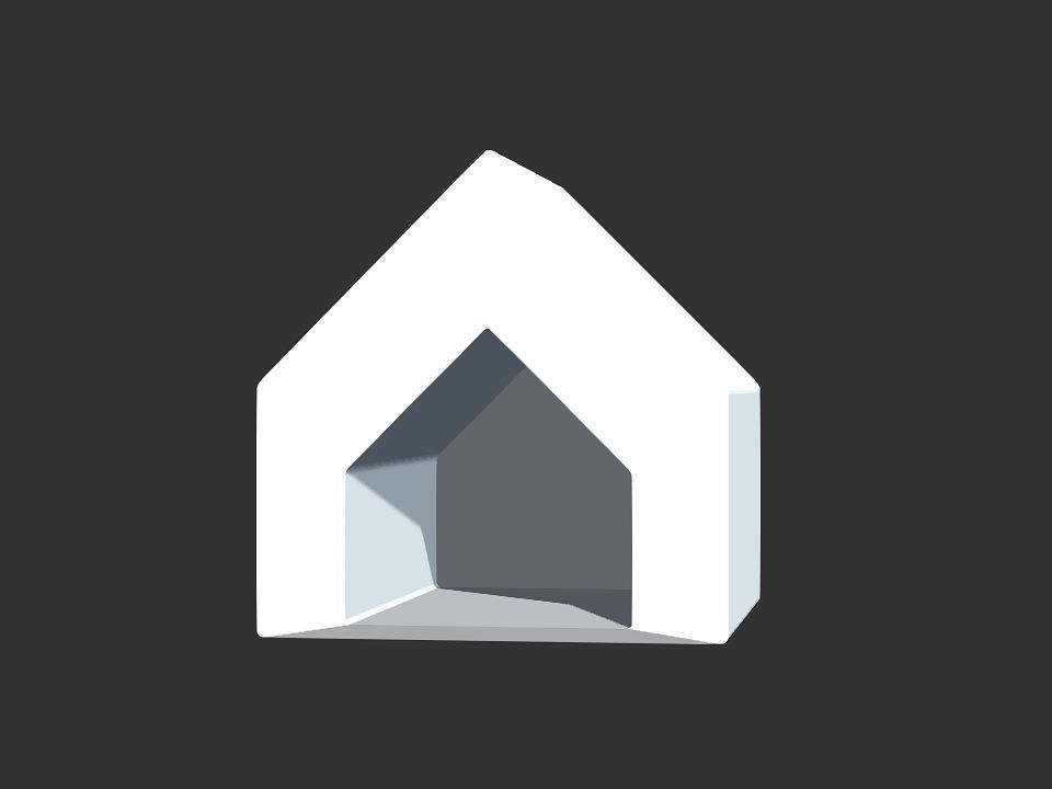 dog house Low-poly 3D model_1