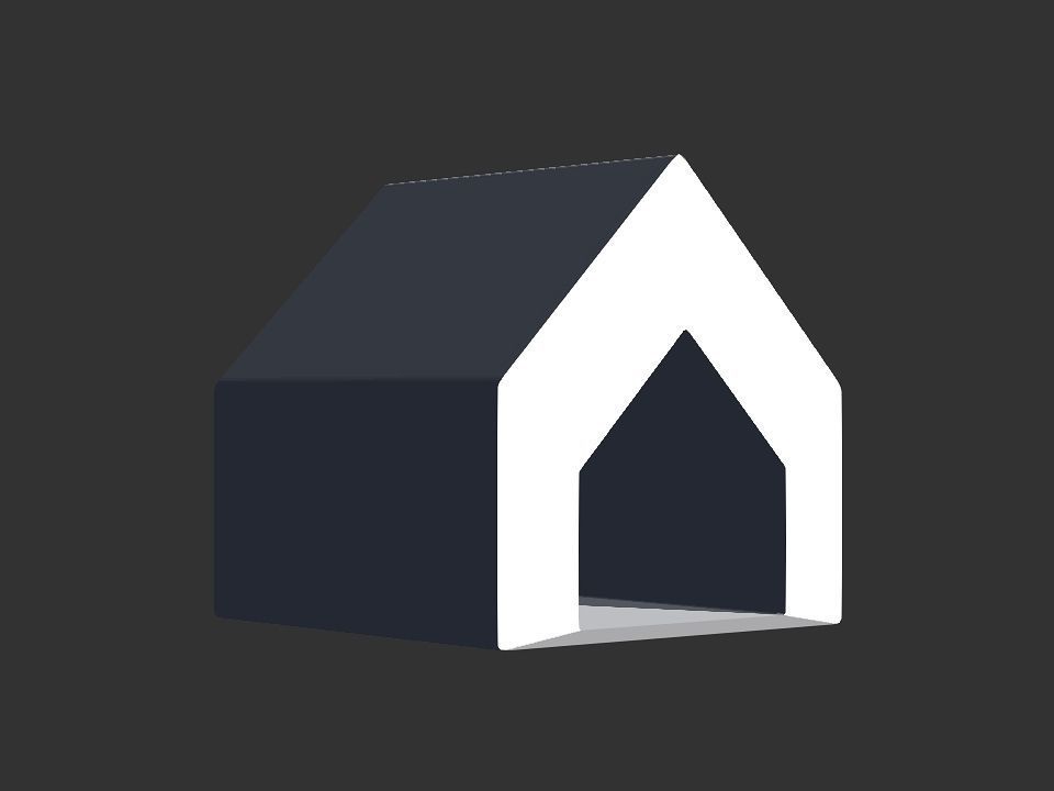 dog house Low-poly 3D model_17