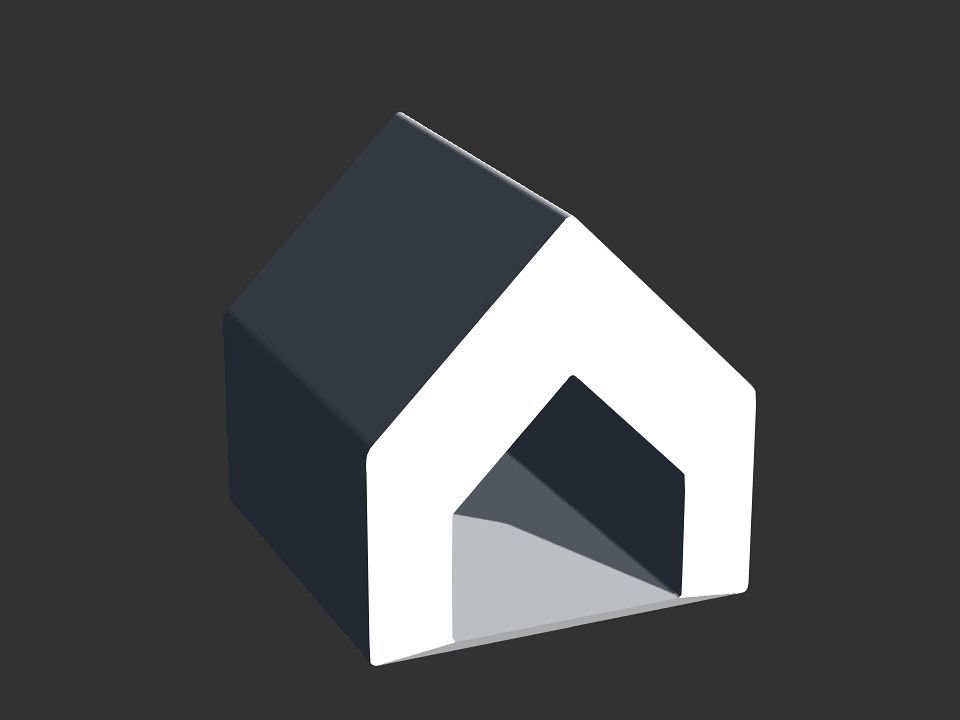 dog house Low-poly 3D model_40
