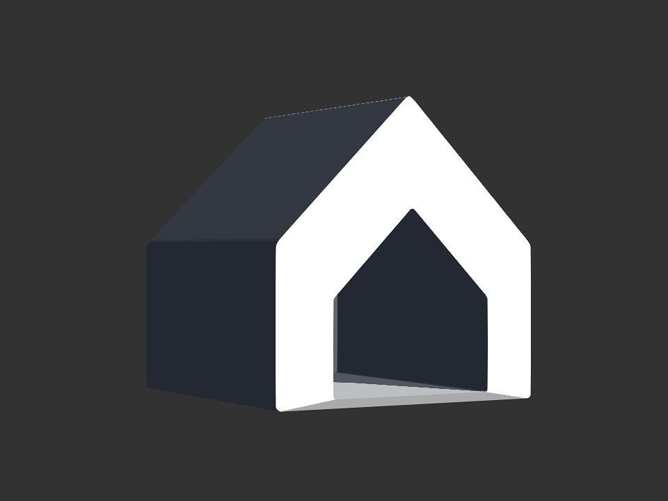 dog house Low-poly 3D model_18