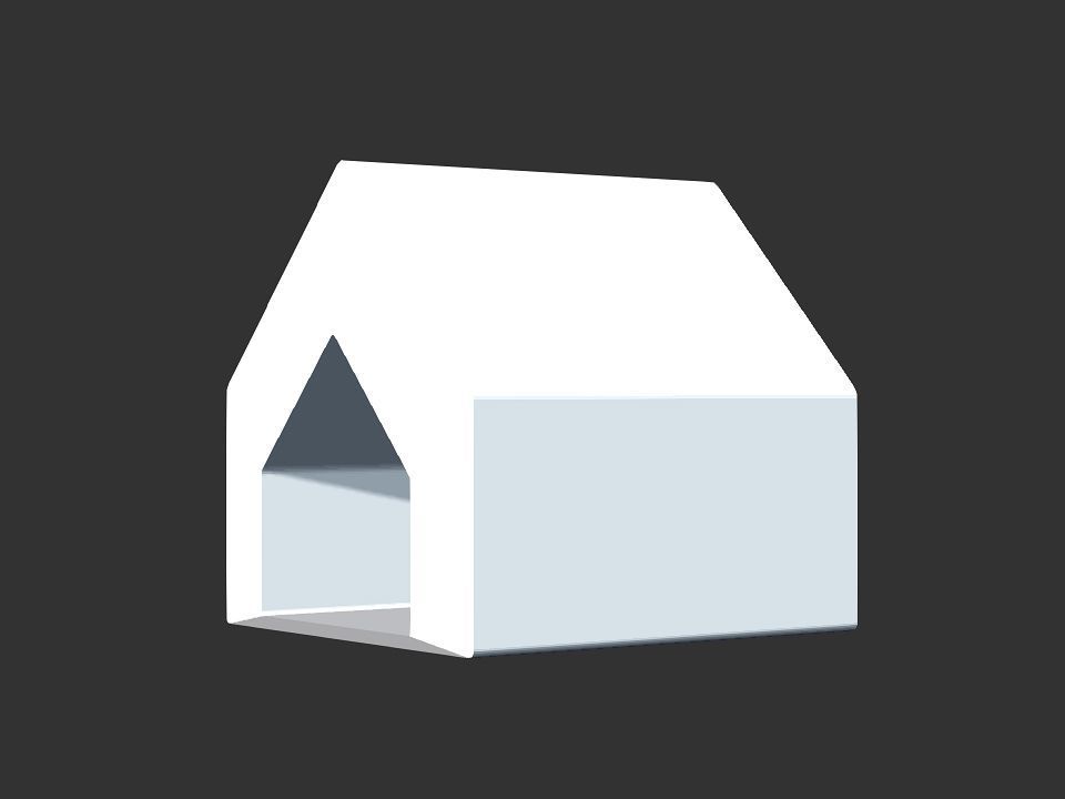 dog house Low-poly 3D model_45