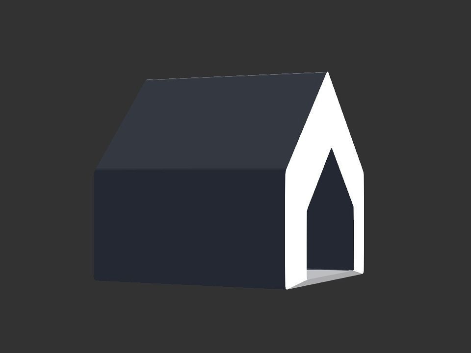 dog house Low-poly 3D model_15