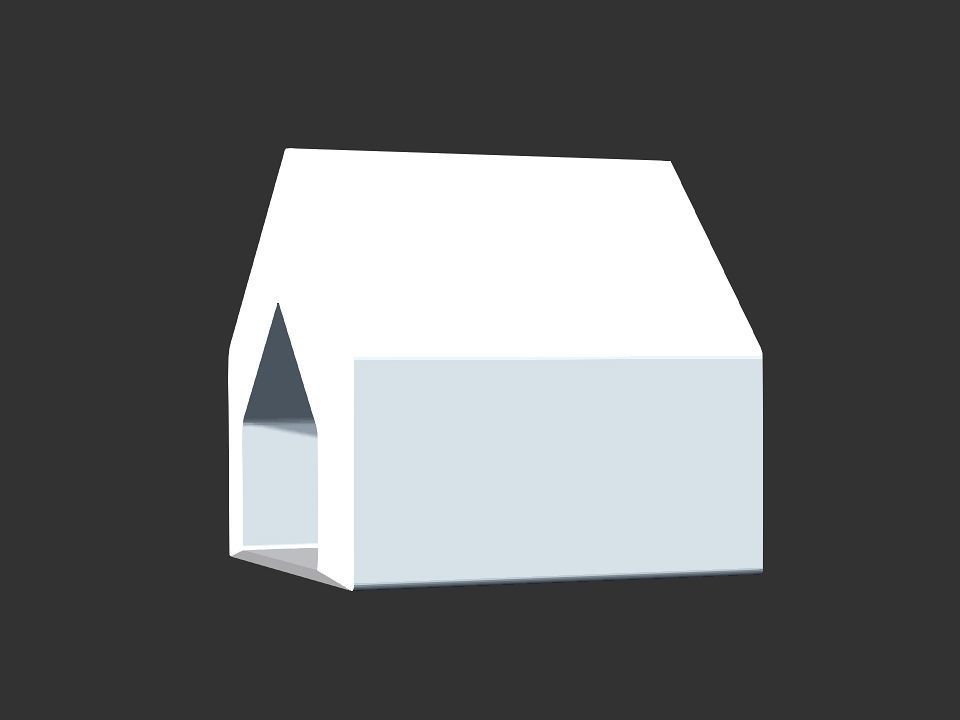 dog house Low-poly 3D model_50