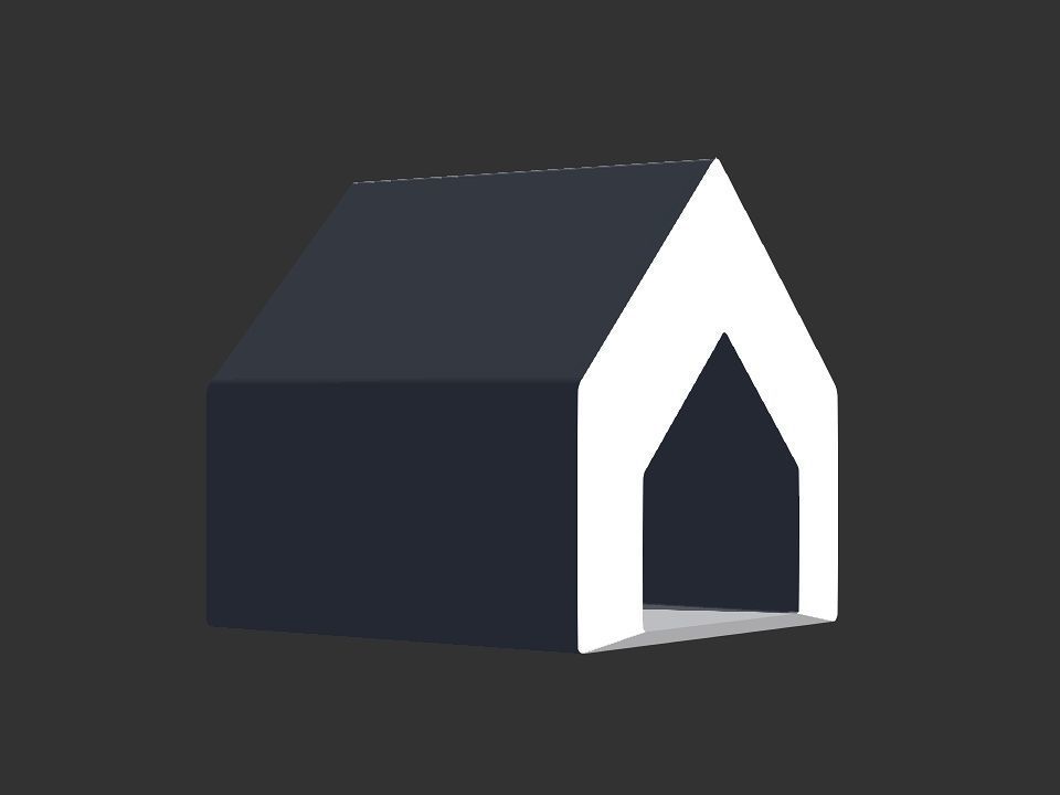dog house Low-poly 3D model_16