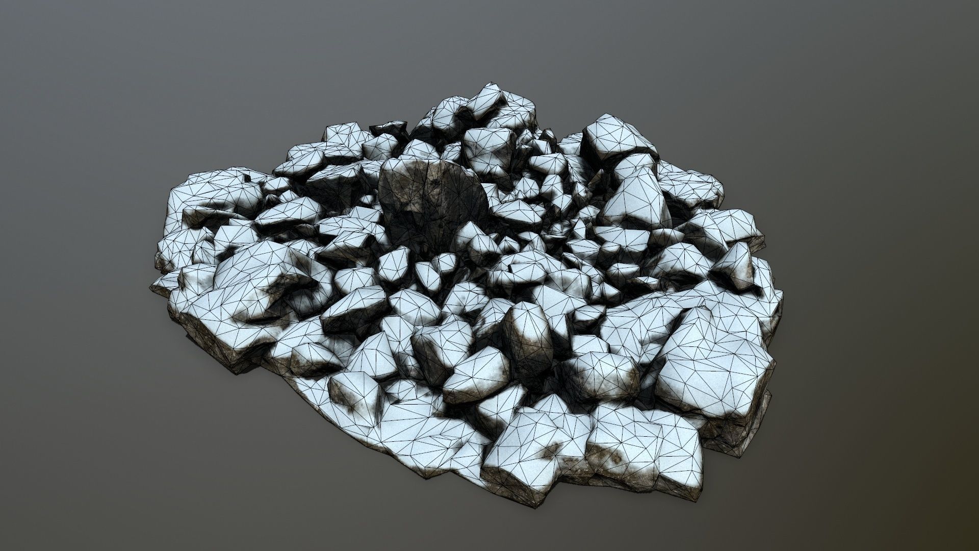 snow rocks Low-poly 3D model_12