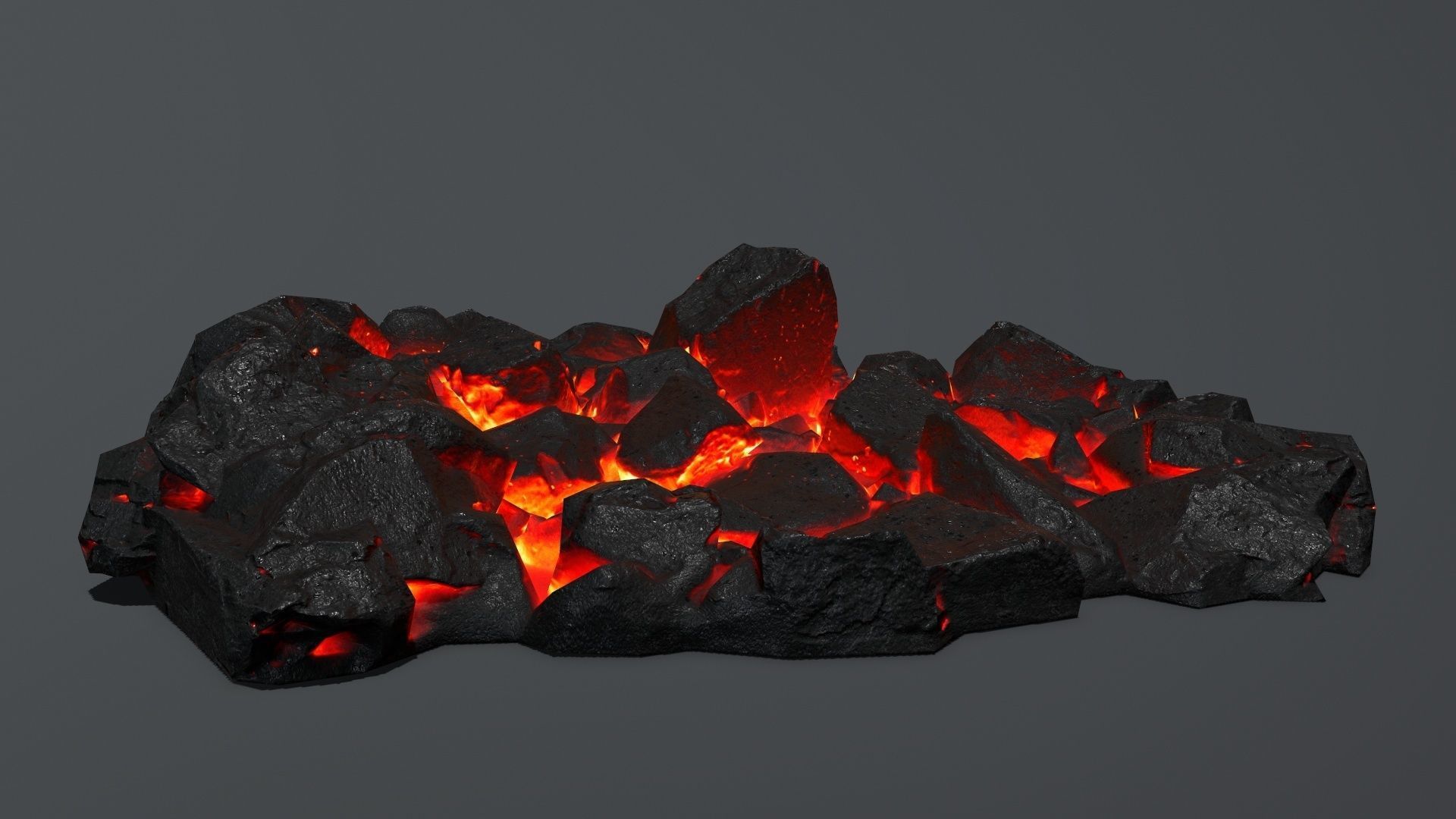 lava rocks Low-poly 3D model_9