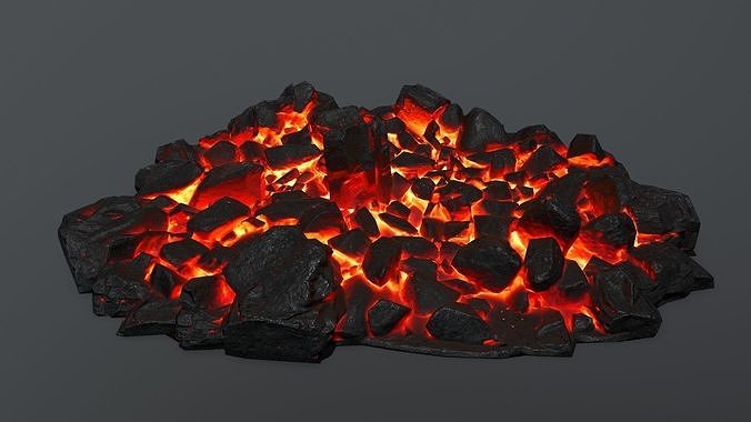 lava rocks Low-poly 3D model