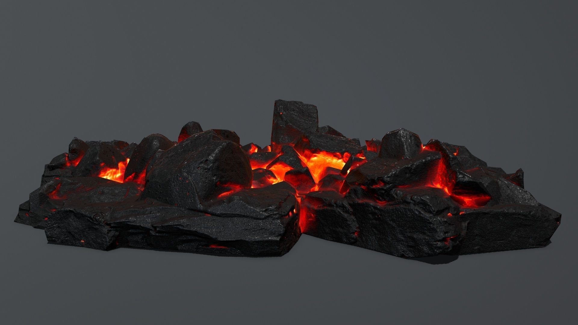 lava rocks Low-poly 3D model_10