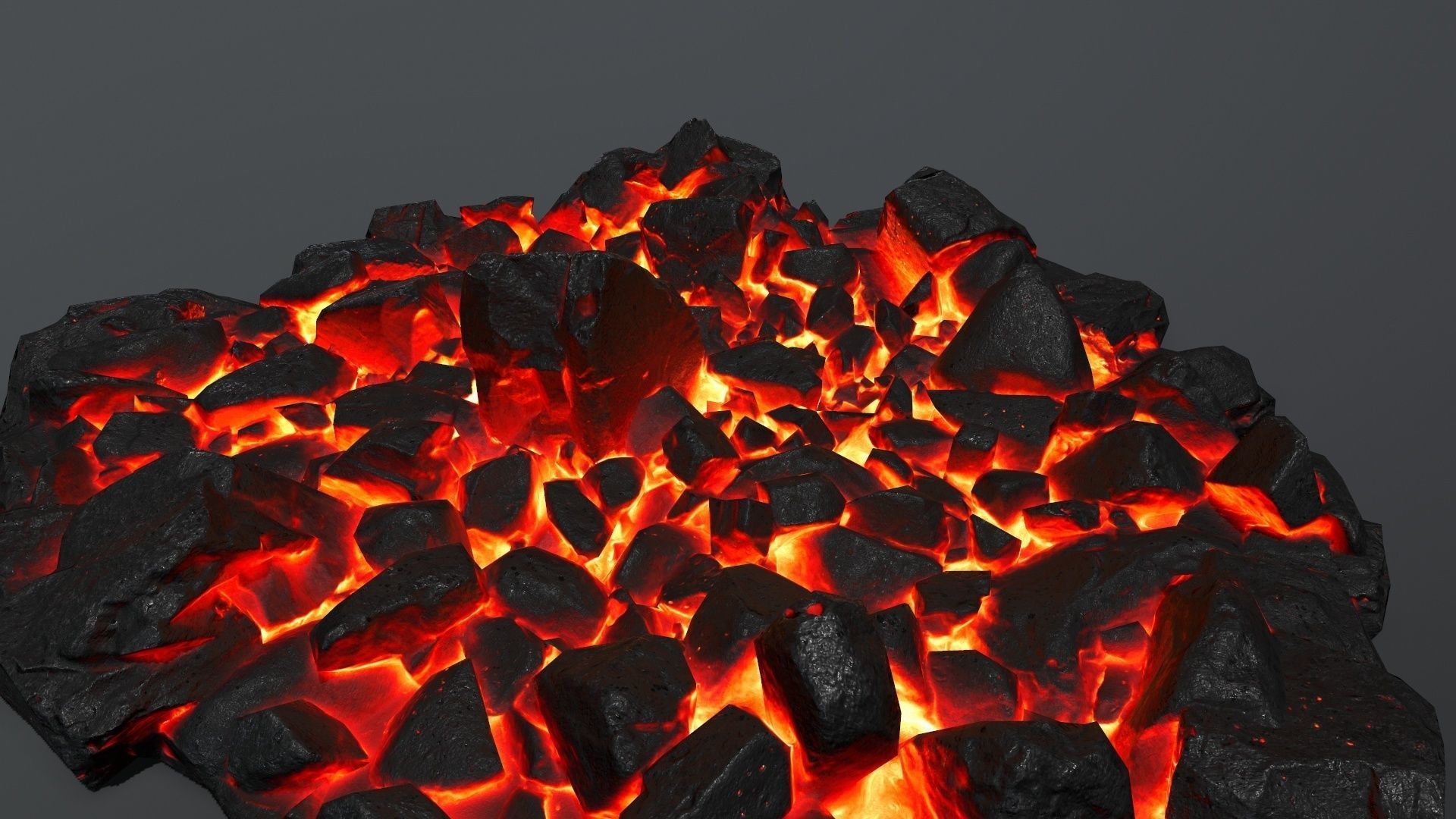 lava rocks Low-poly 3D model_13