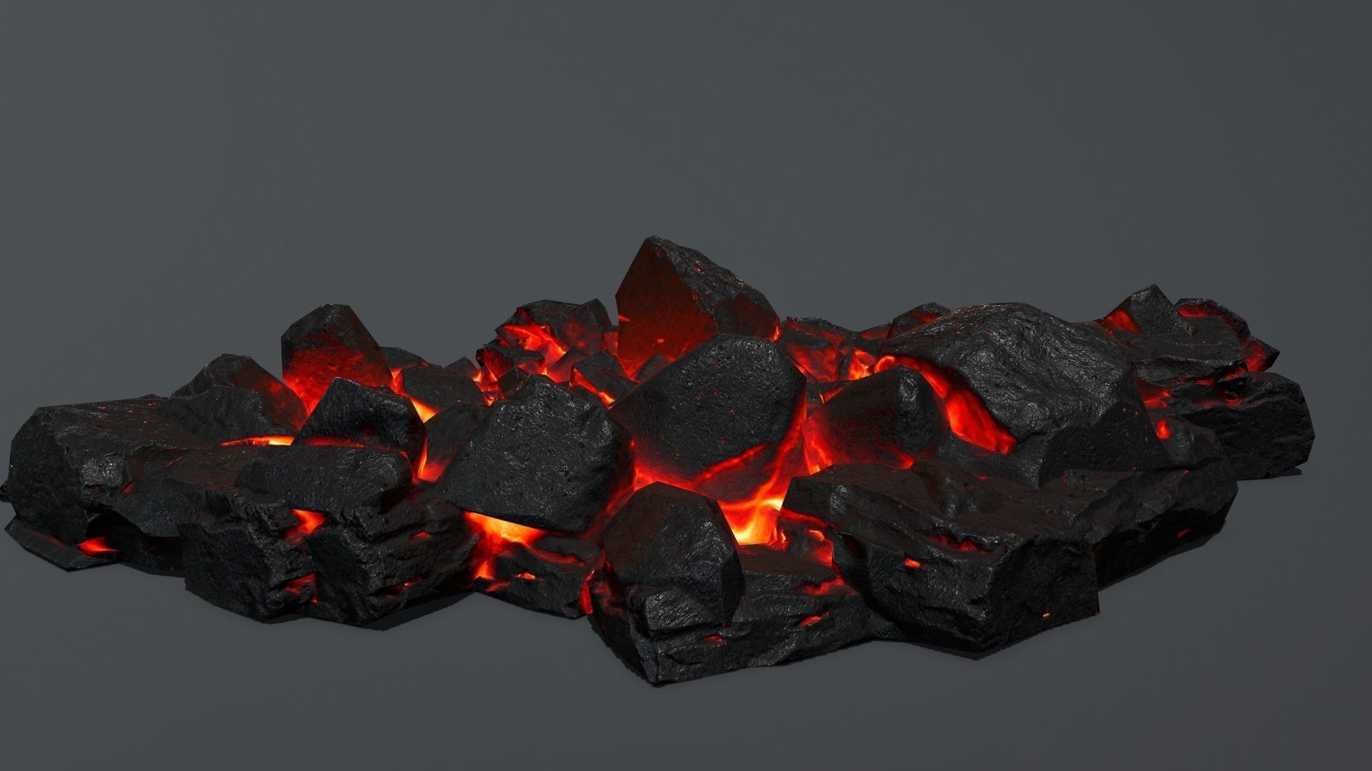 lava rocks Low-poly 3D model_11