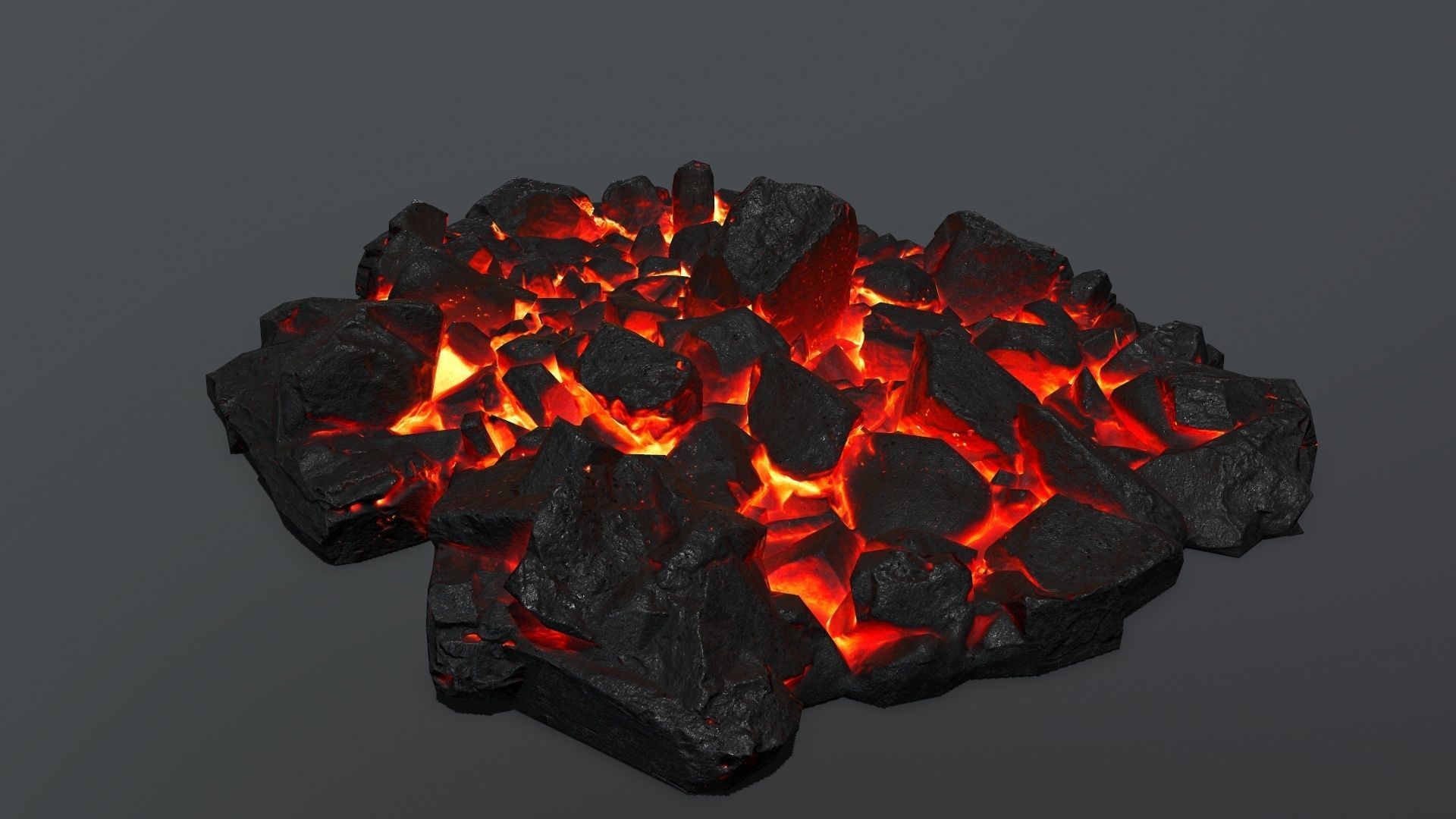 lava rocks Low-poly 3D model_3