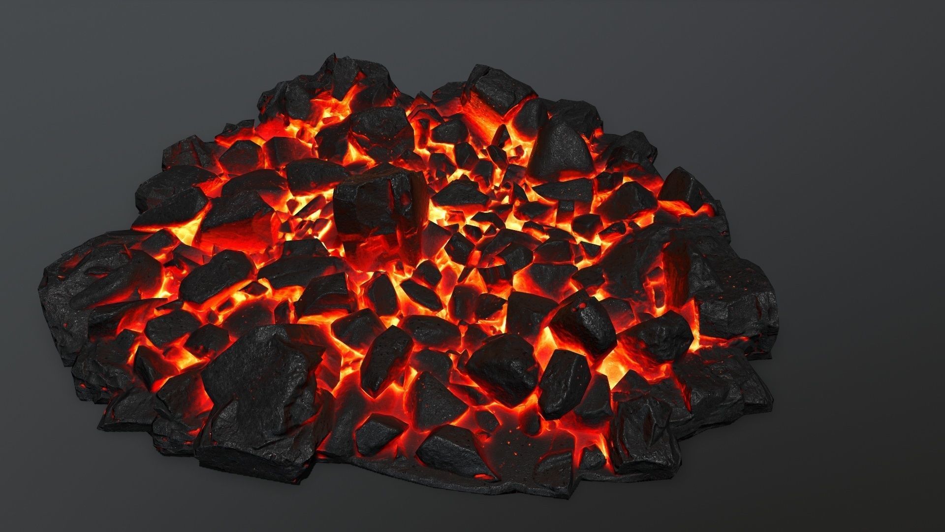 lava rocks Low-poly 3D model_6
