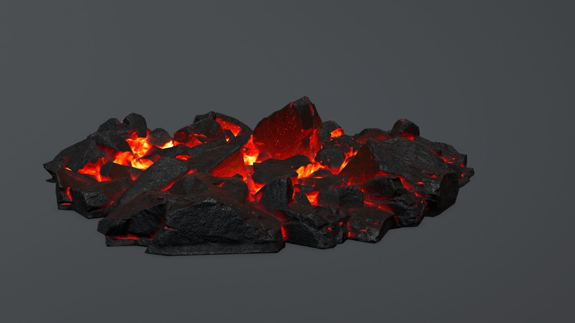 lava rocks Low-poly 3D model_8