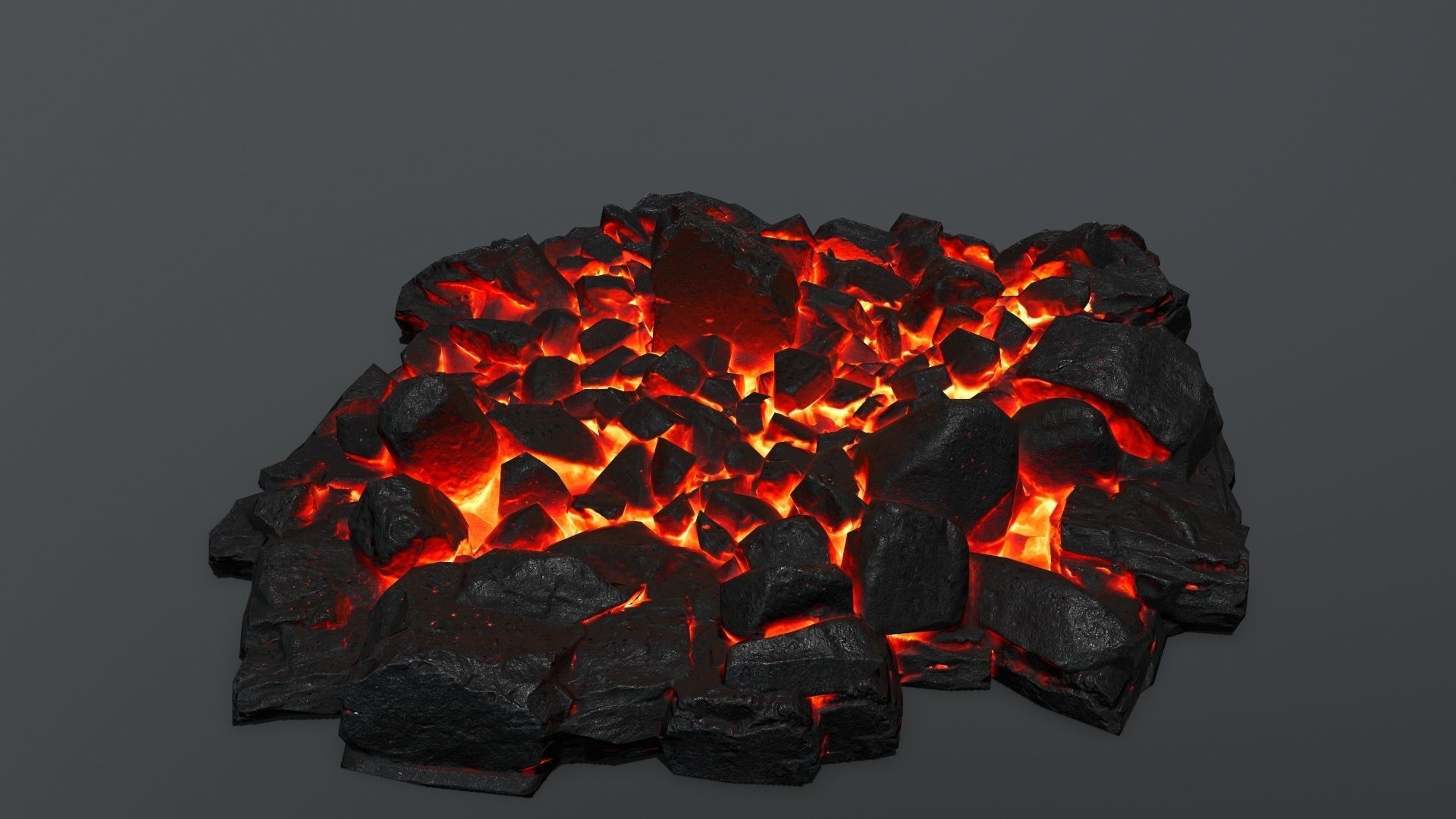lava rocks Low-poly 3D model_5