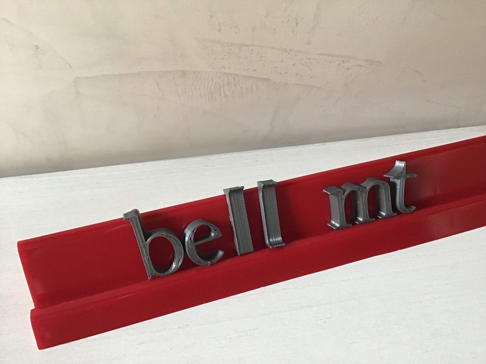 BELL MT font uppercase and lowercase 3D letters STL file 3D print model_3