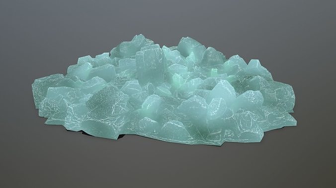 ice rocks  Low-poly 3D model
