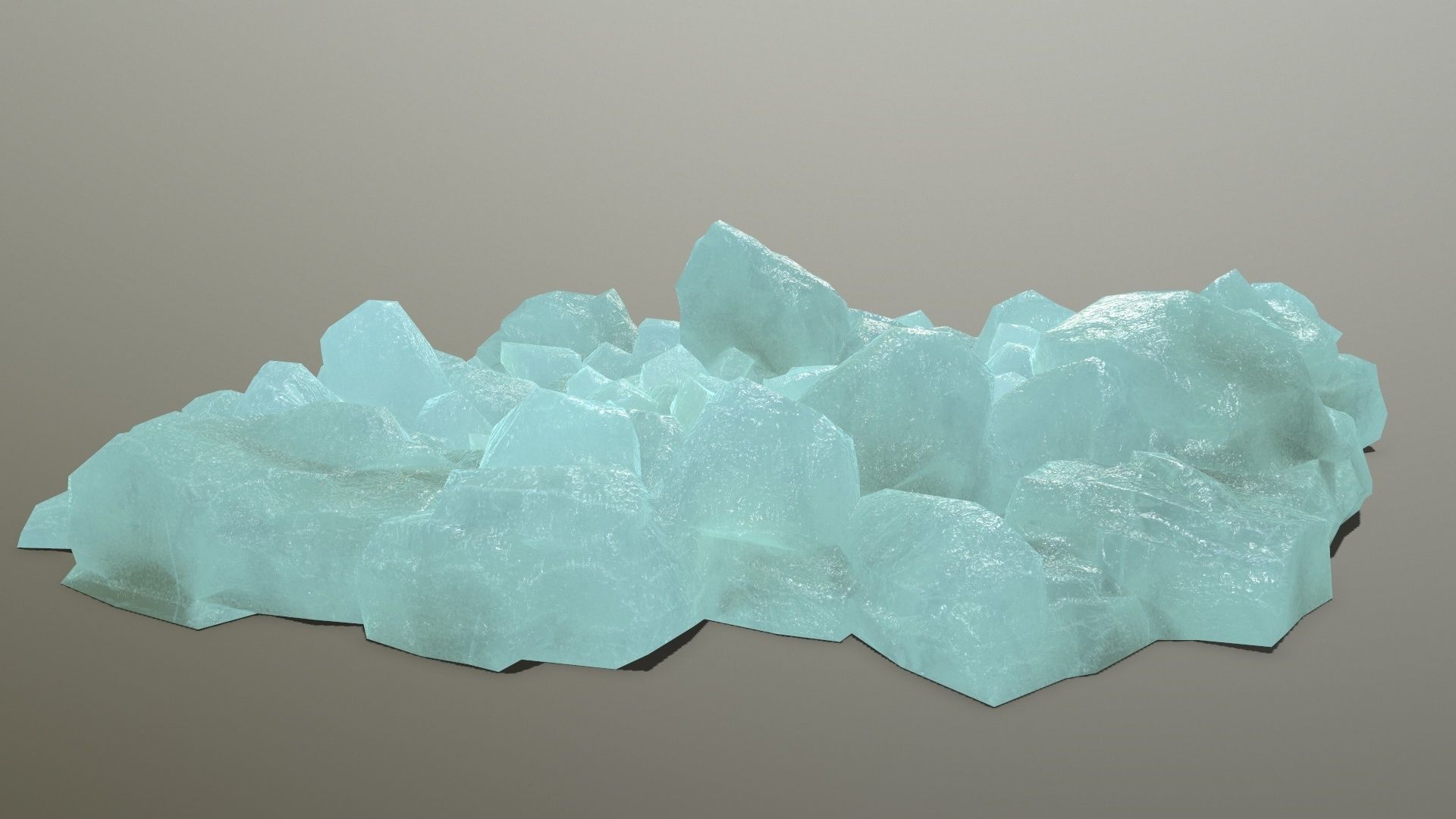 ice rocks Low-poly 3D model_11