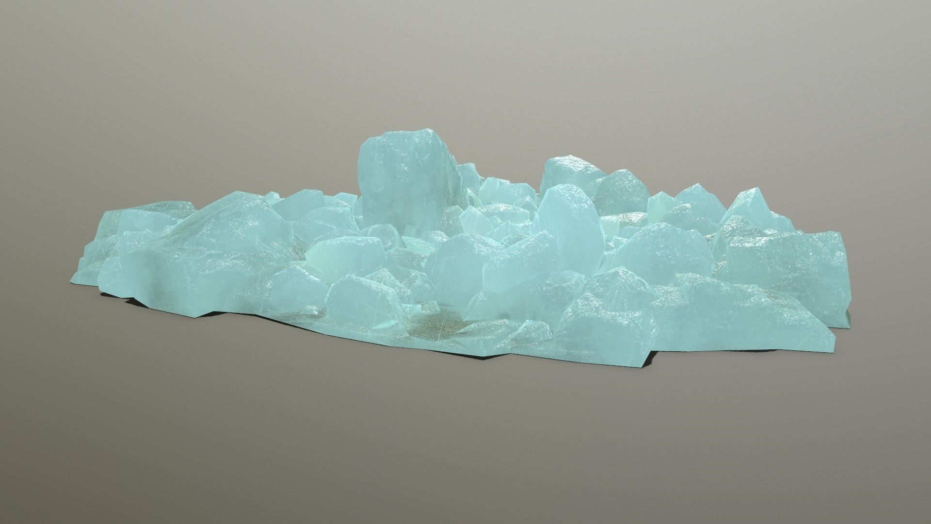 ice rocks Low-poly 3D model_7