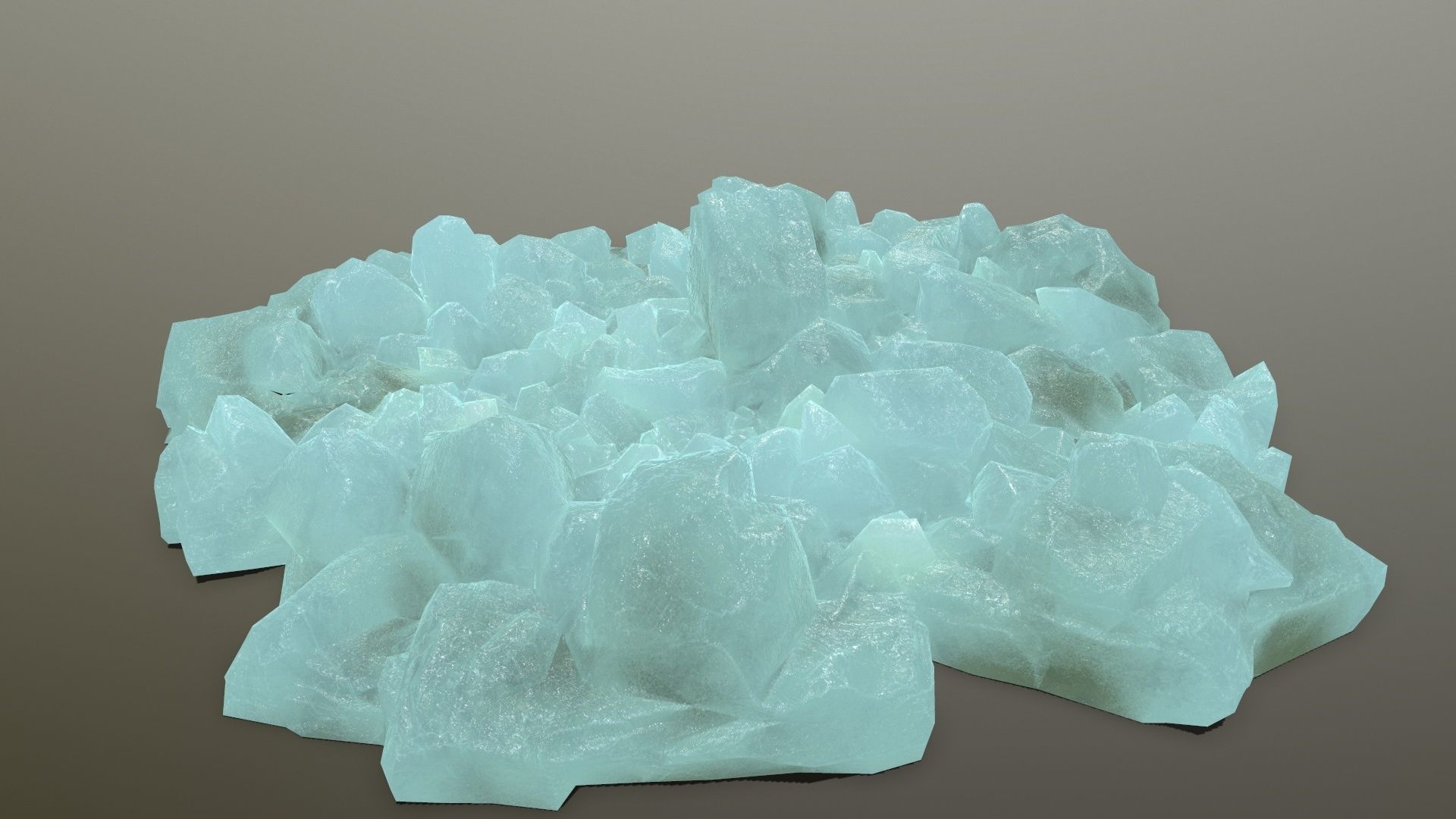 ice rocks Low-poly 3D model_4