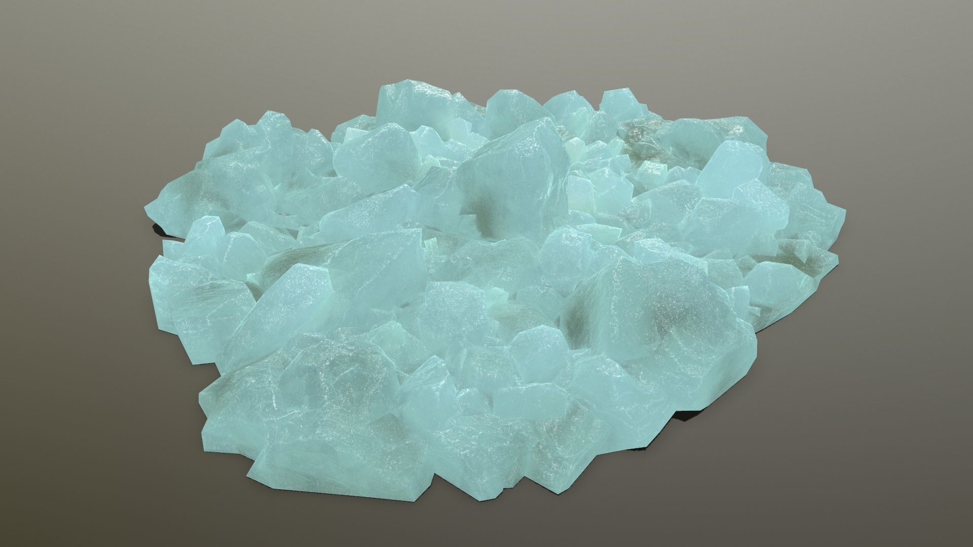 ice rocks Low-poly 3D model_2