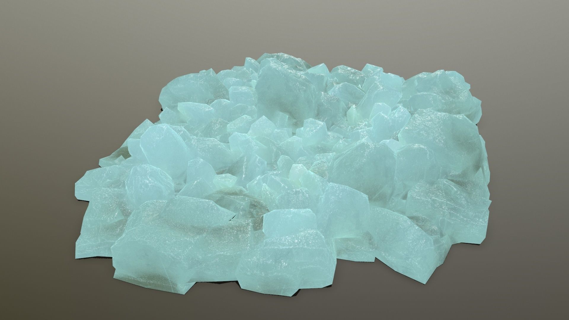 ice rocks Low-poly 3D model_5