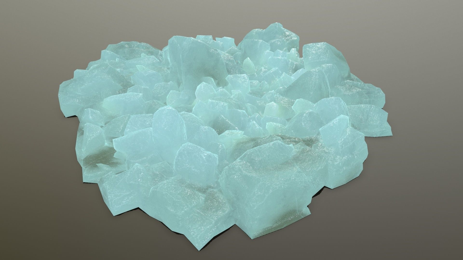 ice rocks Low-poly 3D model_6