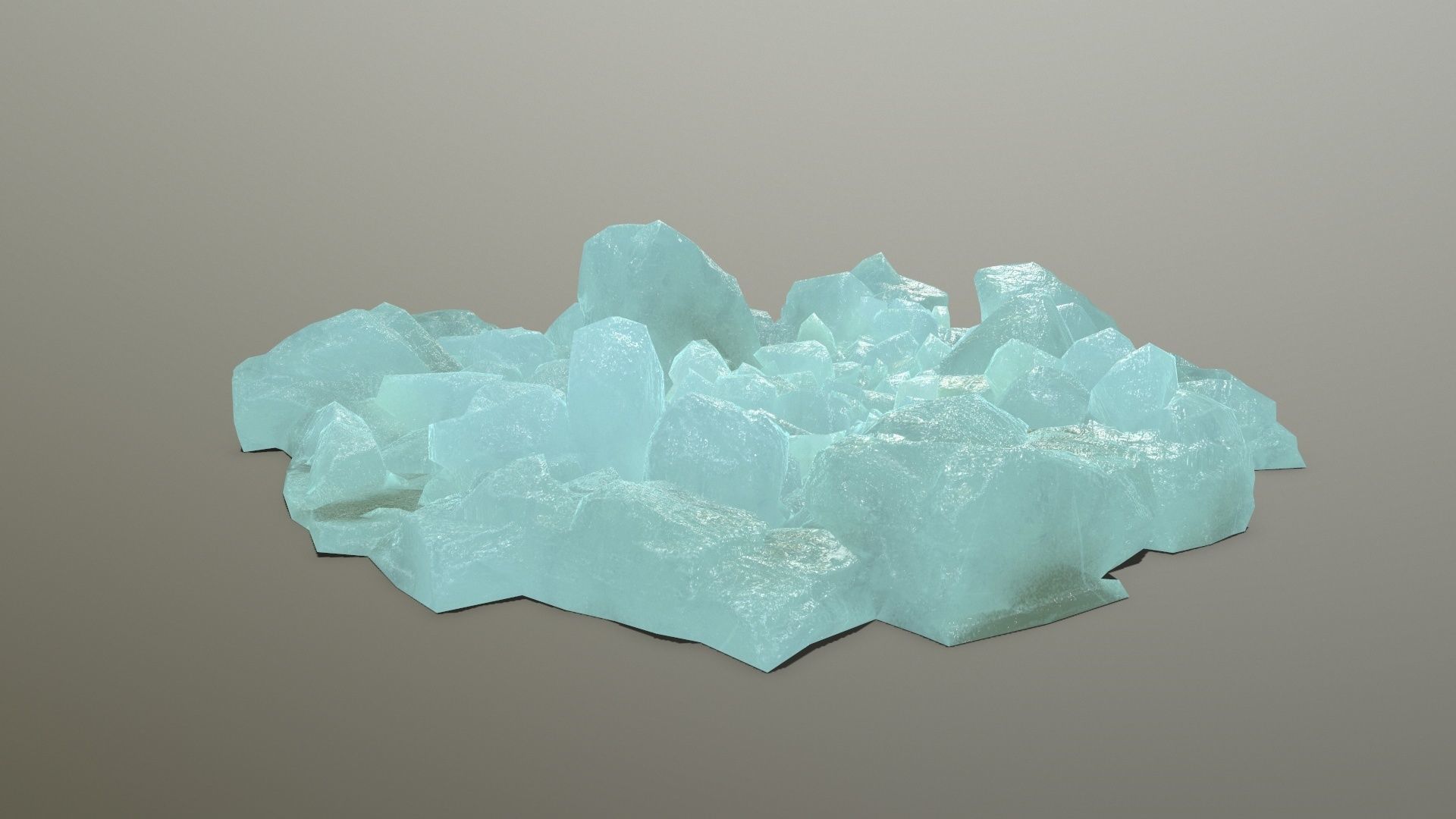 ice rocks Low-poly 3D model_12