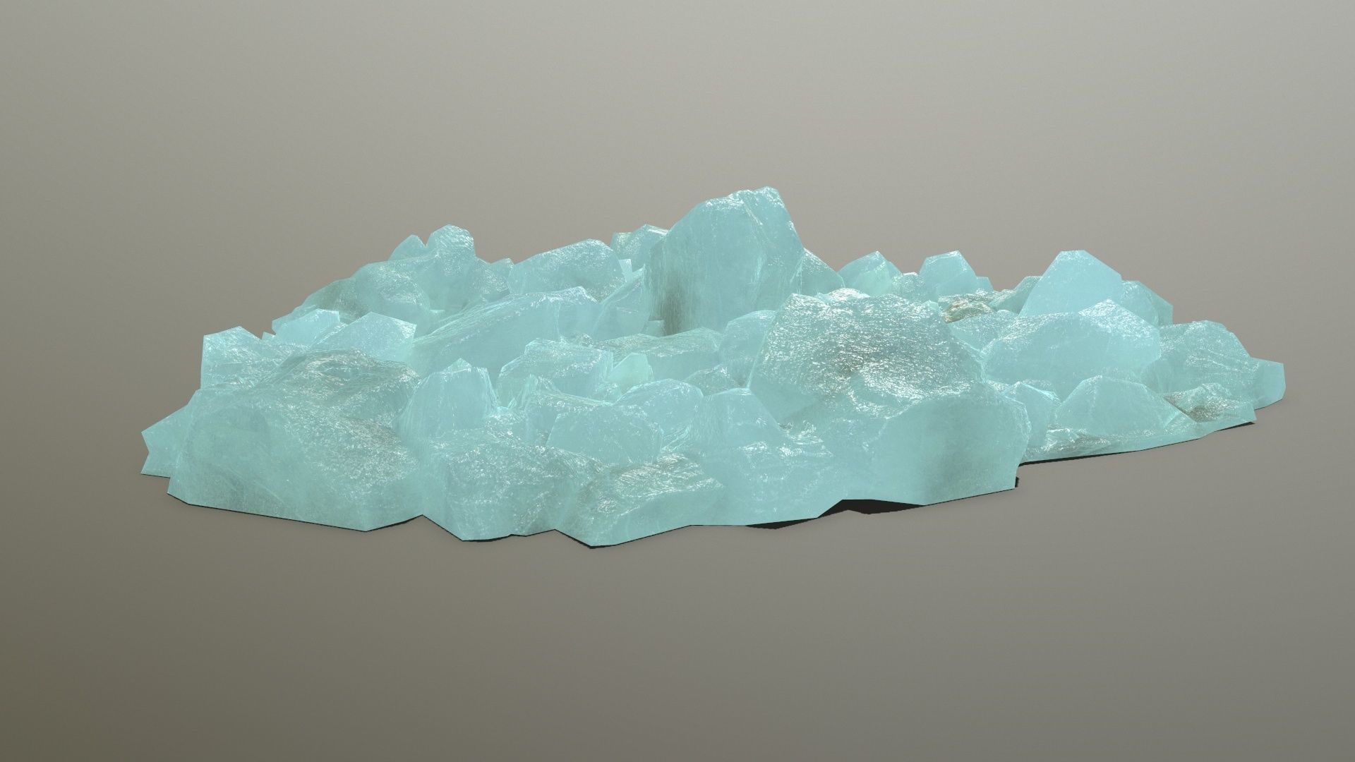 ice rocks Low-poly 3D model_8