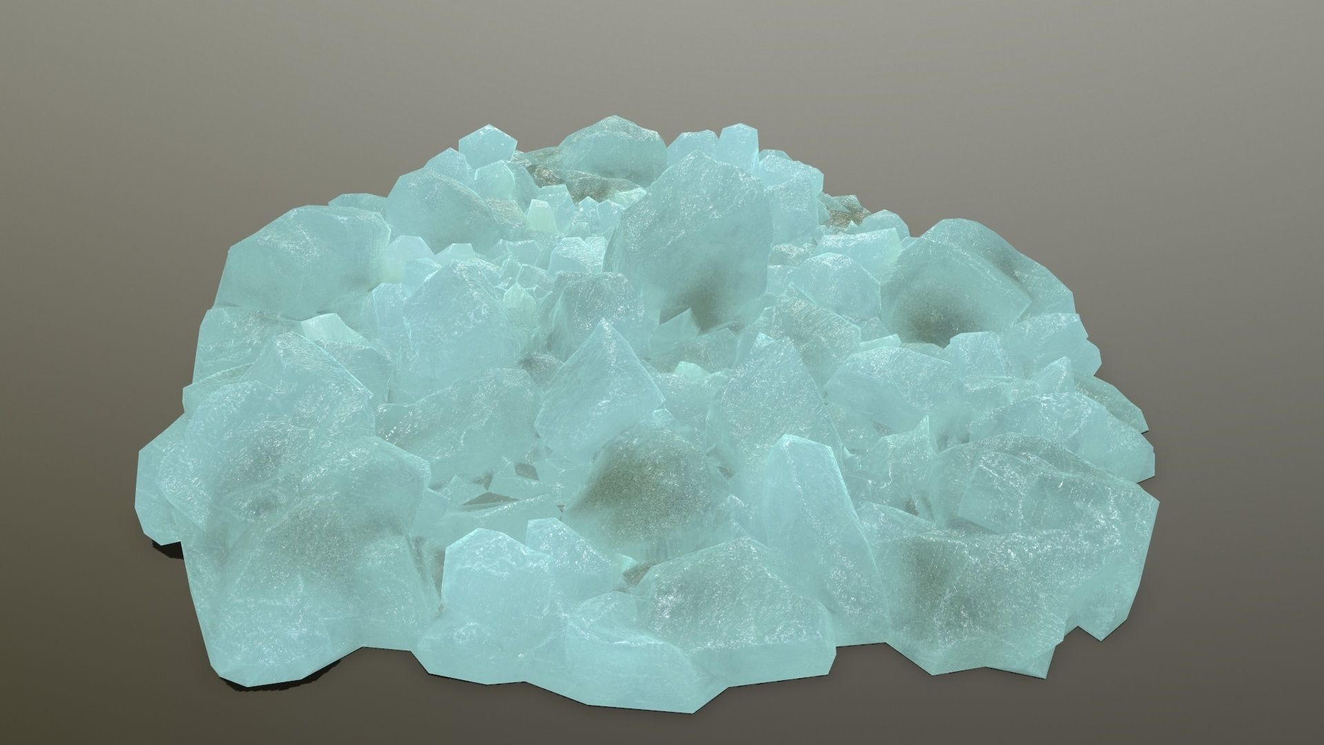 ice rocks Low-poly 3D model_3