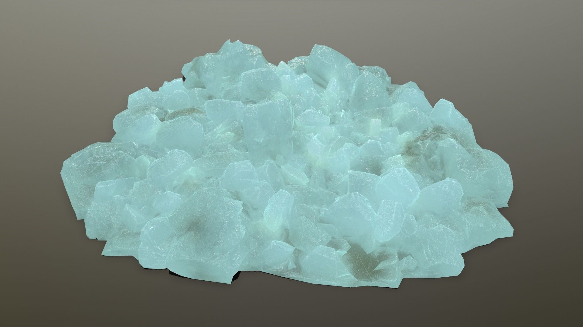 ice rocks Low-poly 3D model_1