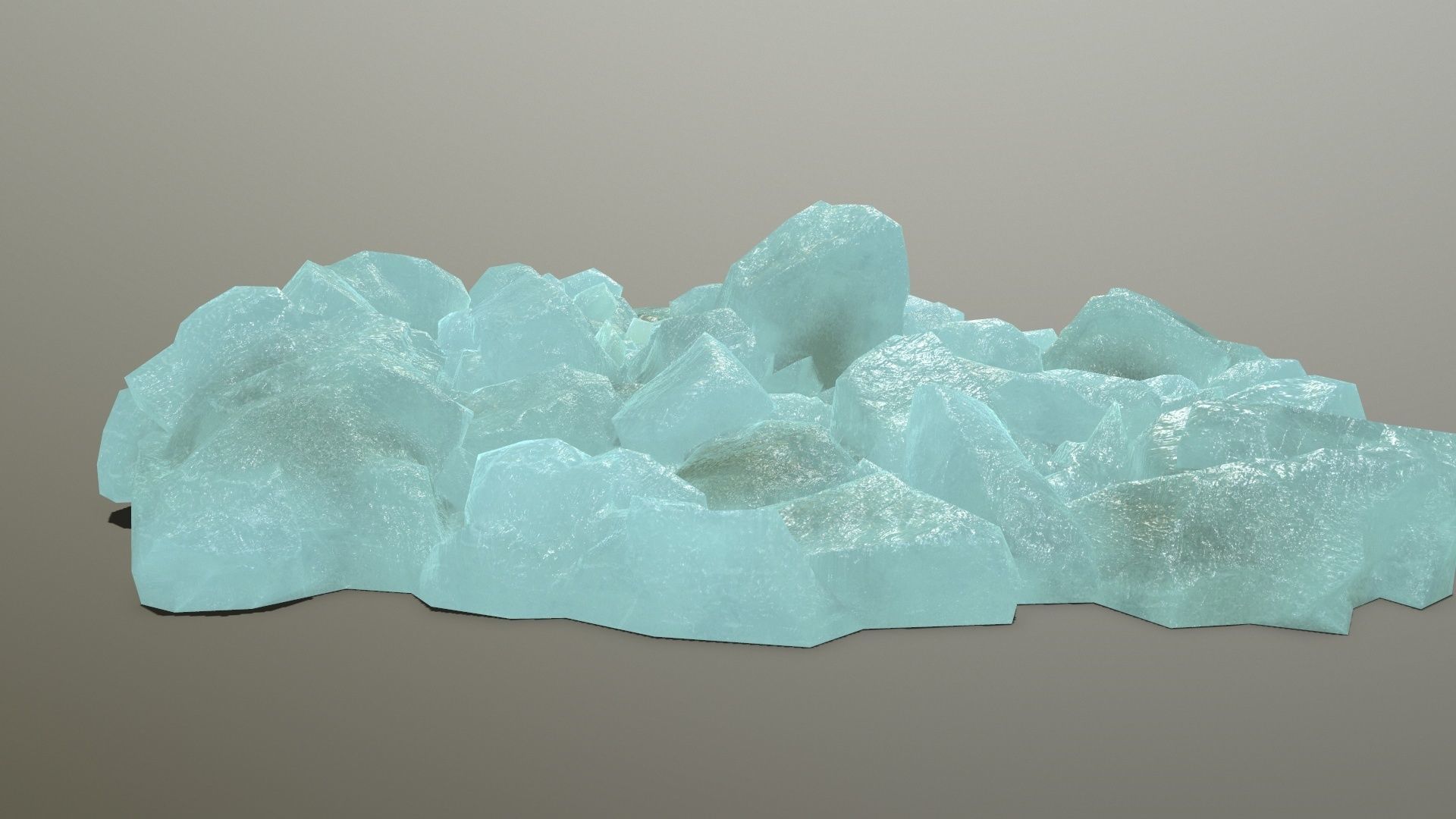 ice rocks Low-poly 3D model_9