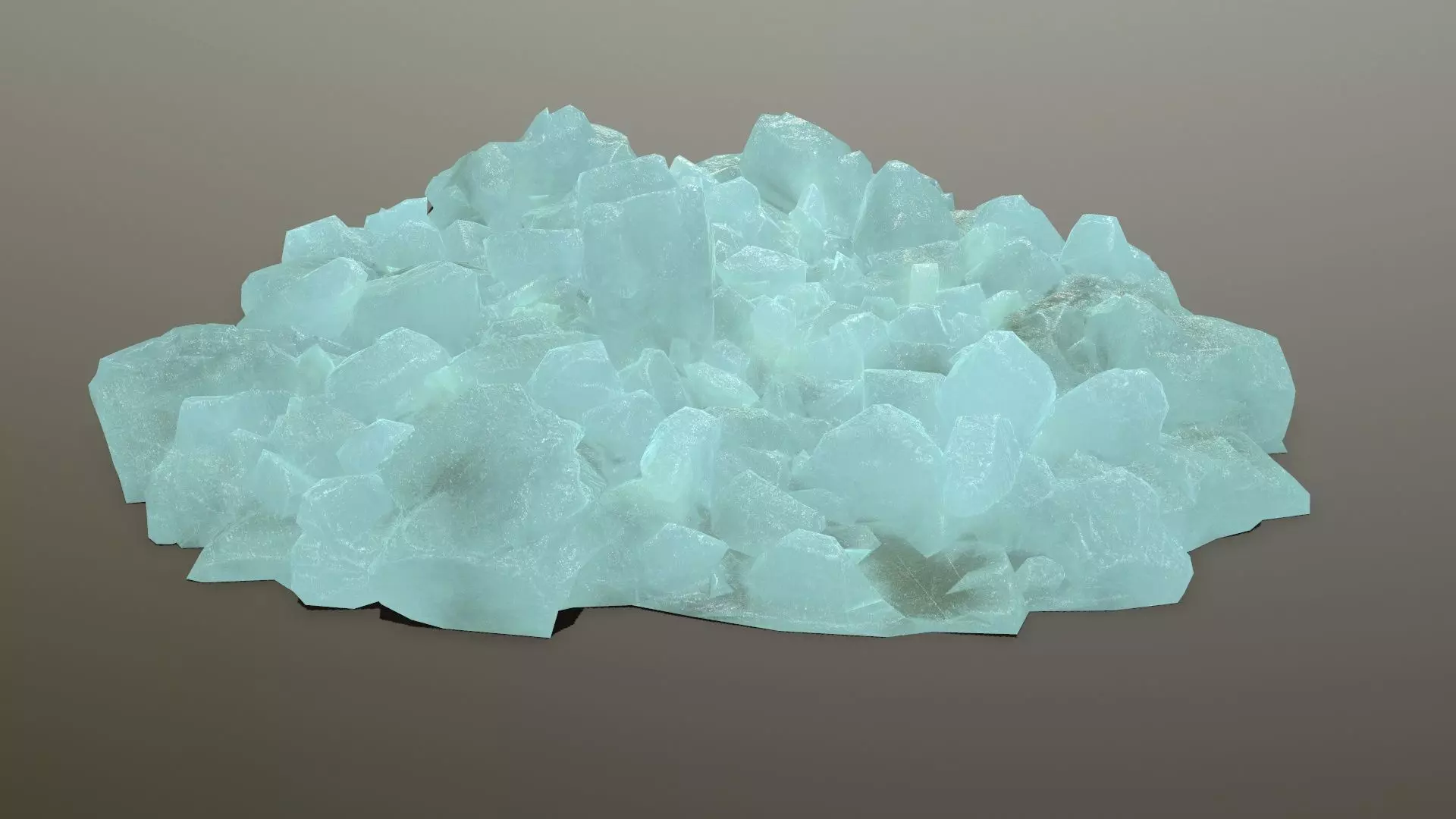 ice rocks Low-poly 3D model_0