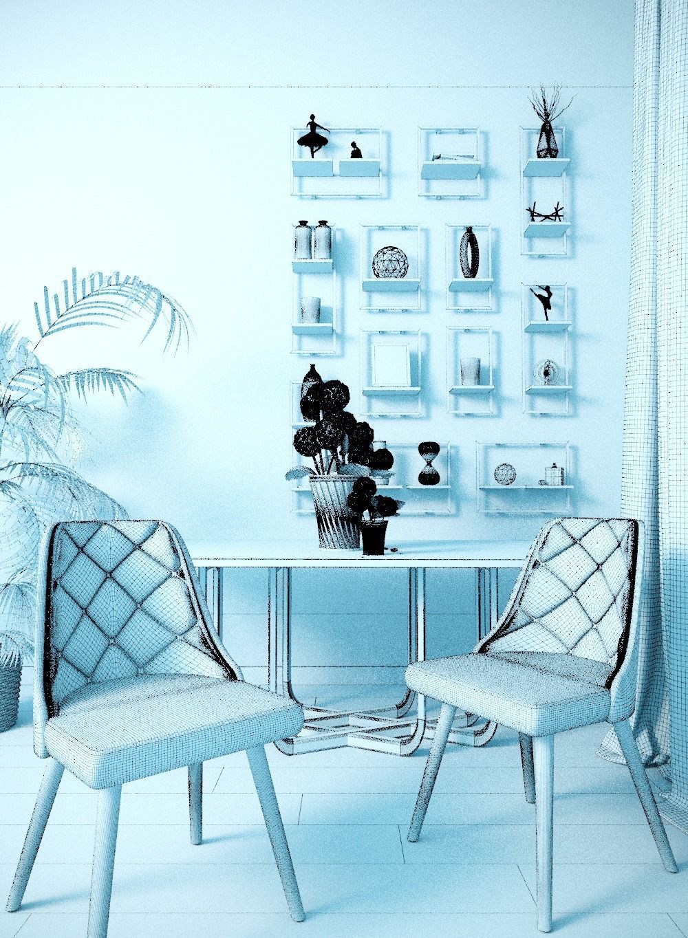 Living Room Bohemia 3D model_2