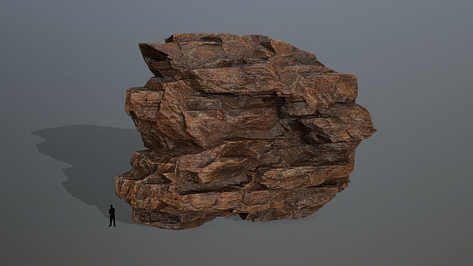 desert rocks Low-poly 3D model