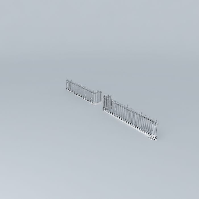 Wrought iron gates Free 3D model_4