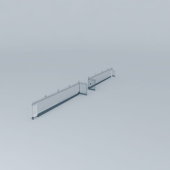 Wrought iron gates Free 3D model_1
