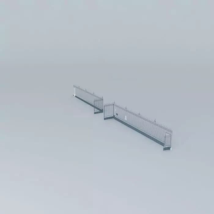 Wrought iron gates Free 3D model_0