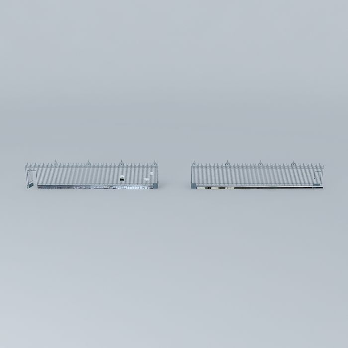 Wrought iron gates Free 3D model_2