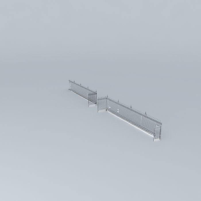Wrought iron gates Free 3D model_3