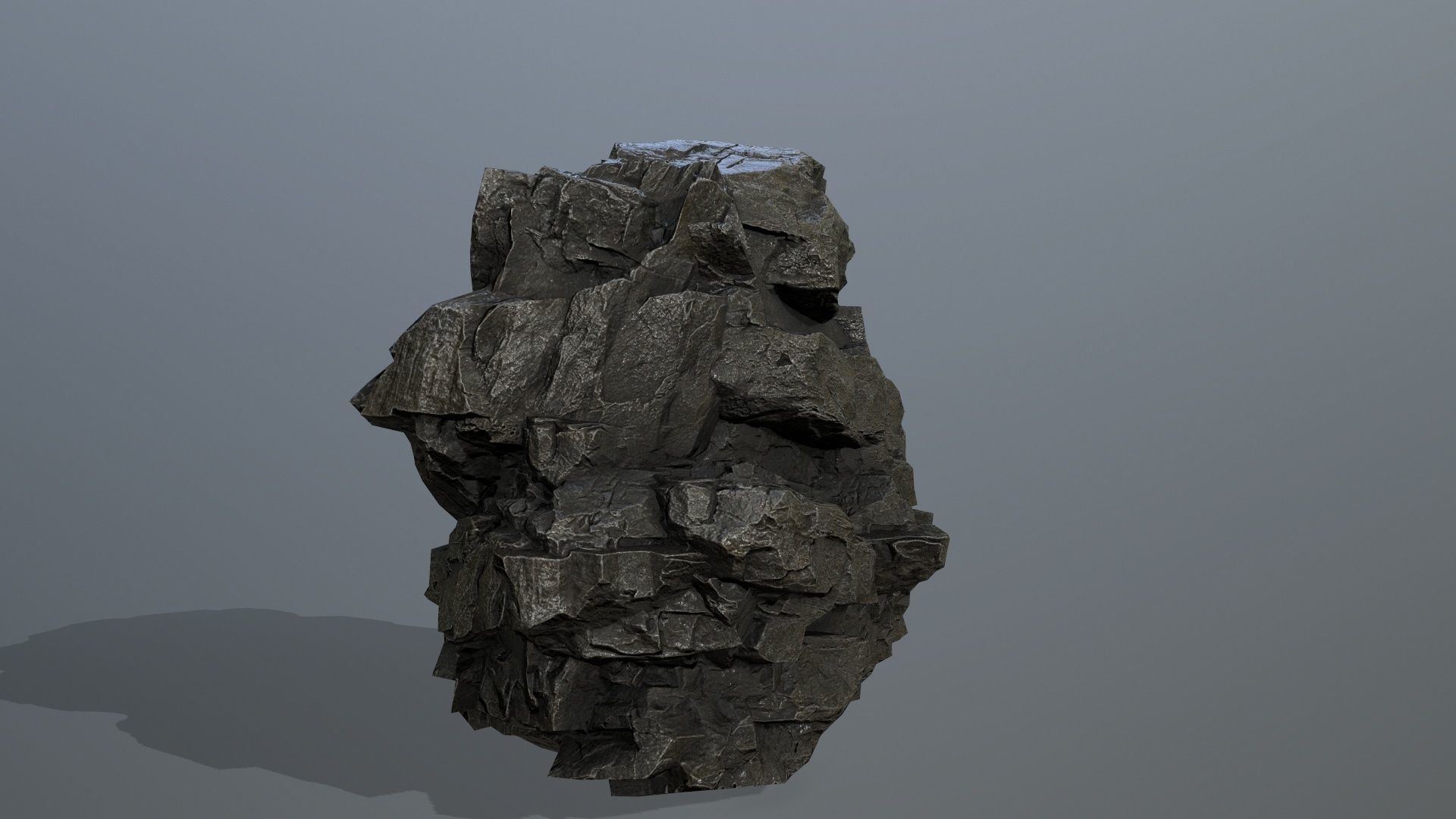 cliff rocks Low-poly 3D model_12