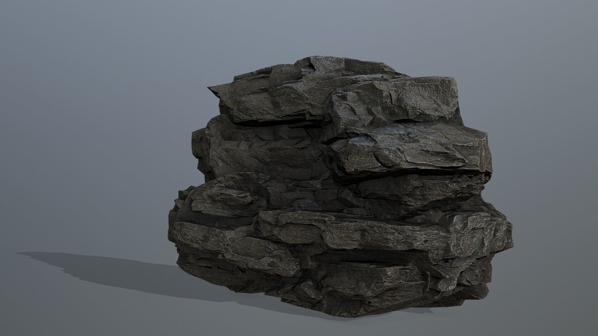 cliff rocks Low-poly 3D model_14