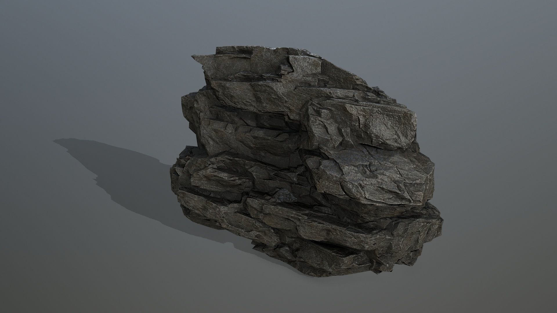 cliff rocks Low-poly 3D model_6