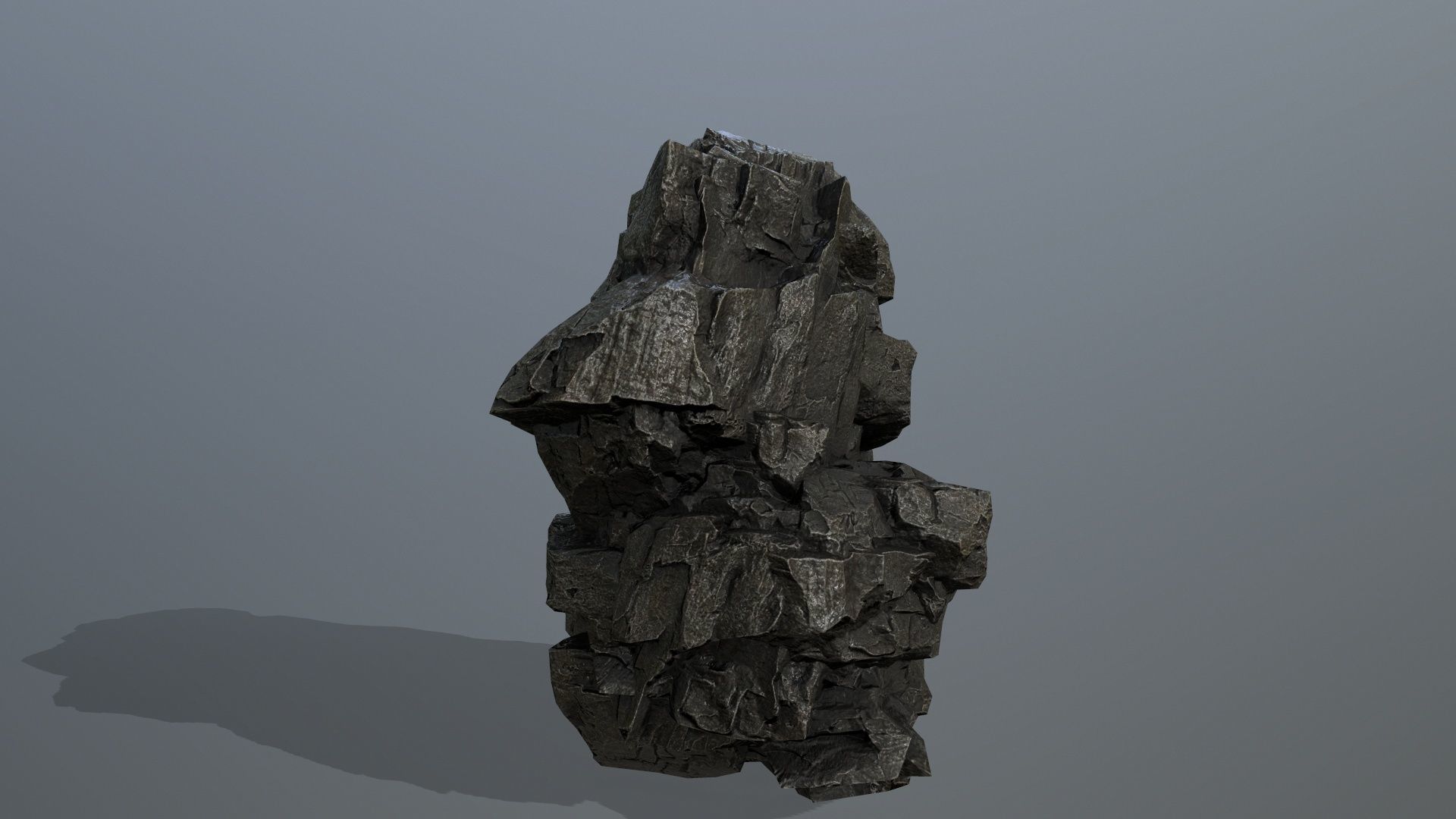 cliff rocks Low-poly 3D model_13