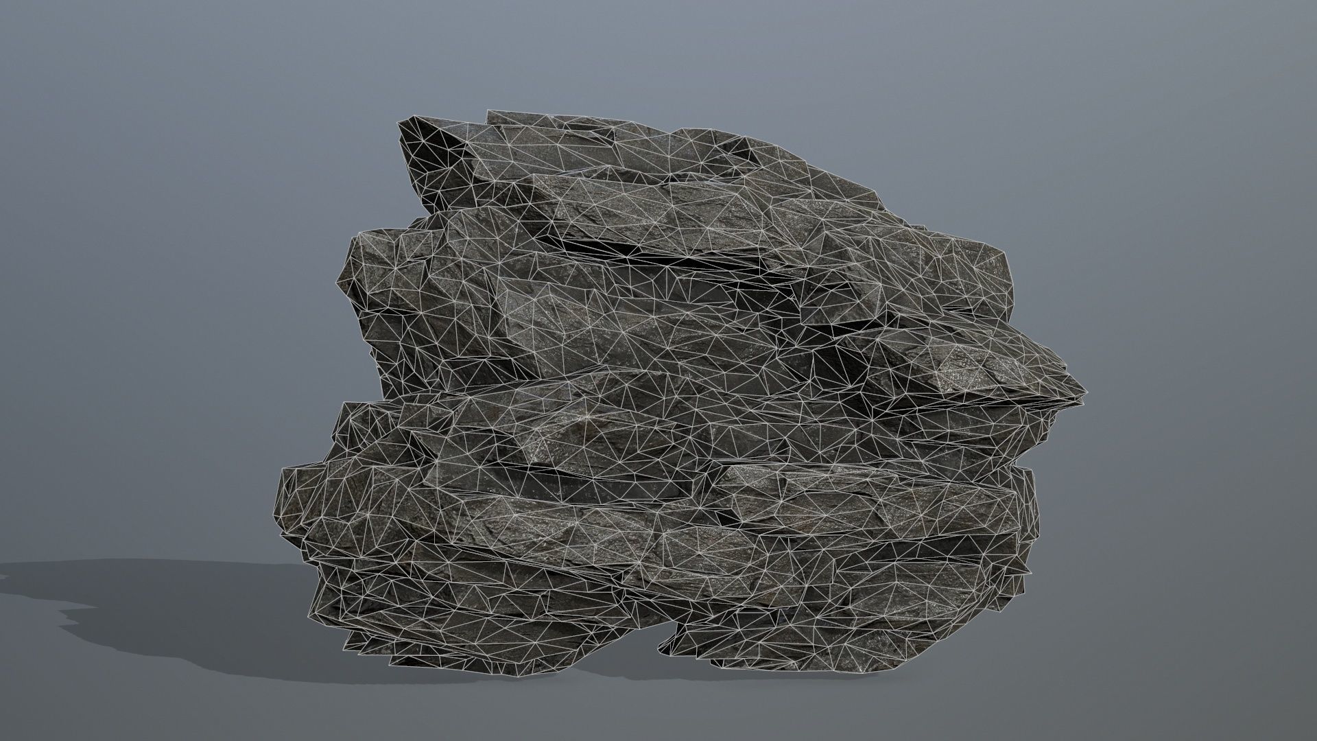 cliff rocks Low-poly 3D model_15