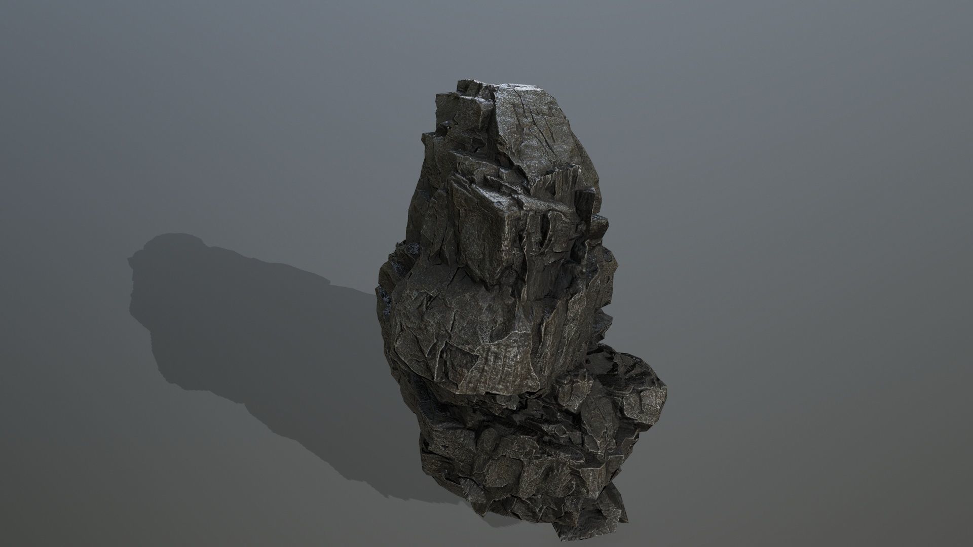 cliff rocks Low-poly 3D model_5