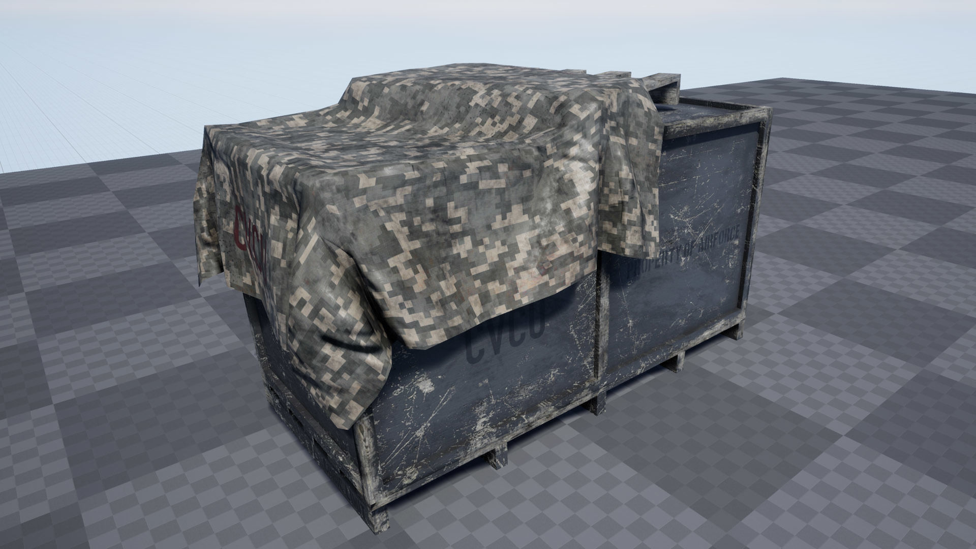 Military Containers Pack Low-poly 3D model_4