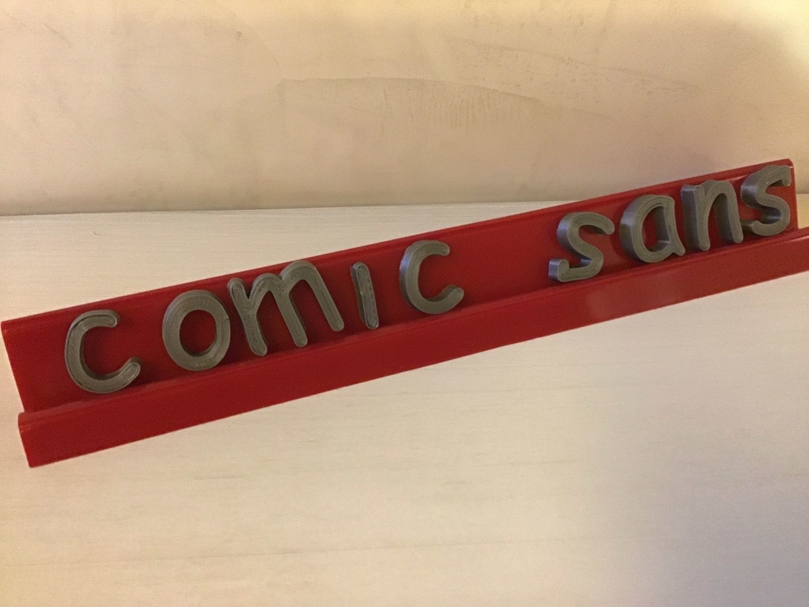 COMIC SANS font uppercase and lowercase 3D letters STL file 3D print model_3