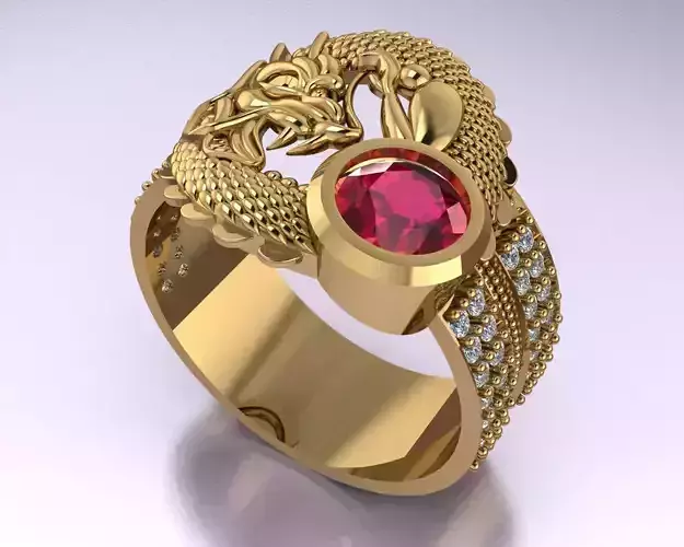 a Dragon ring 3D print model